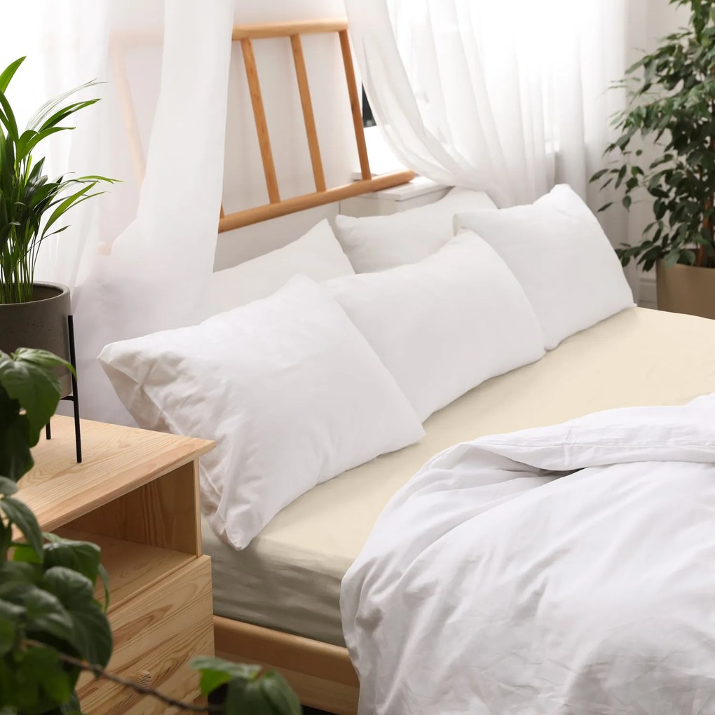 JERSEY PRESTIERADLO PREMIUM 180X200 CM SVETLOBÉŽOVÉ