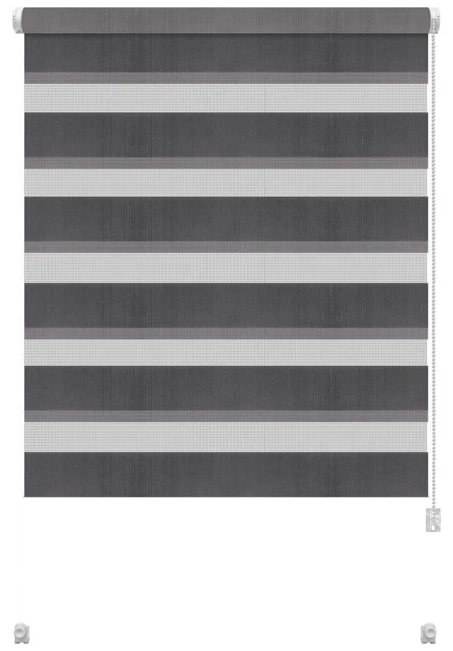Tmavosivá roleta deň a noc 68x215 cm Zebra – Gardinia