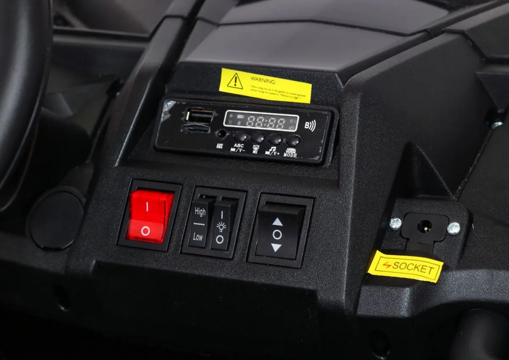 Ramiz Buggy ATV Racing pre 2 deti Biela + pohon 4x4 + diaľkové ovládanie + pomalý štart + MP3 LED