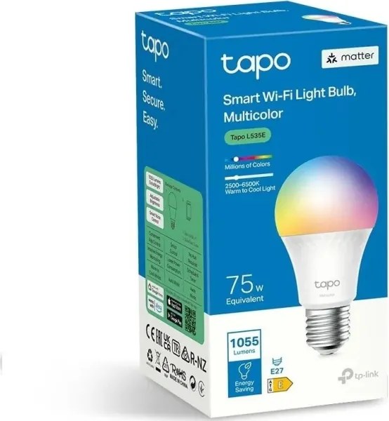LED RGBW Stmievateľná žiarovka A60 E27/8,6W/230V 2500-6500K Wi-Fi - TP-Link