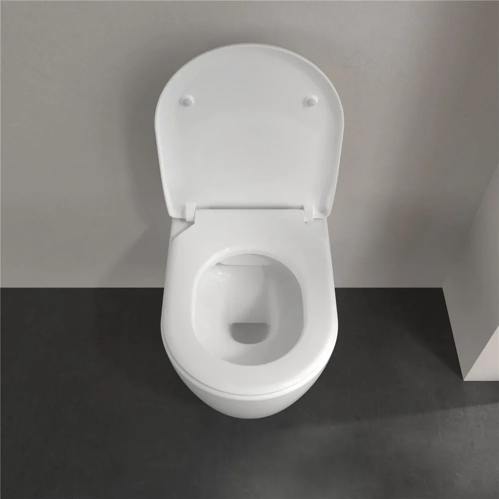 VILLEROY & BOCH Avento WC sedátko s poklopom SlimSeat, s funkciou QuickRelease a Softclosing, biela alpská, 9M87S101
