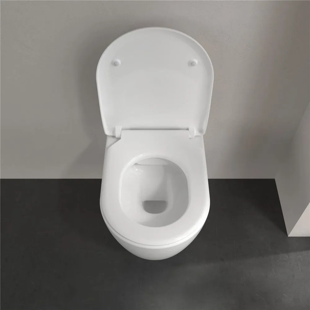 VILLEROY &amp; BOCH Avento WC sedátko s poklopom SlimSeat, s funkciou QuickRelease a Softclosing, biela alpská, 9M87S101