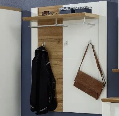 Nástenný vešiakový panel Materio, dub/biely%