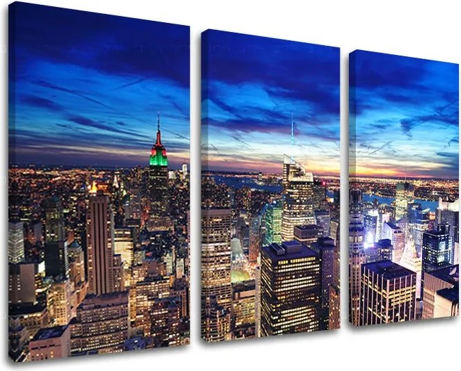 Obraz na stenu 3 dielny MESTO ME049E30 - 60x40 cm