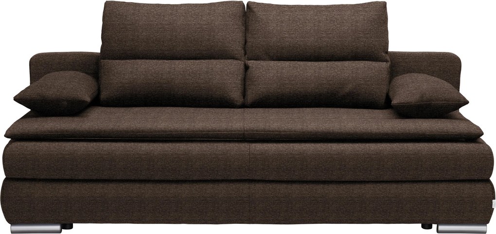 XXXLutz ROZKLADACIA POHOVKA, textil, hnedá, strieborná Livetastic - Sedačky - 001574001210