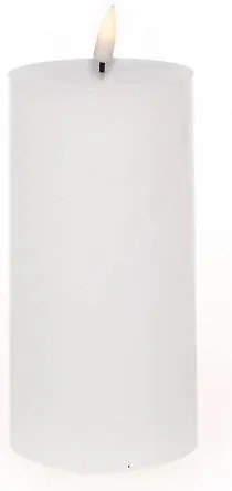 DECOLED LED sviečka, vosková, 7,5 x 15 cm, biela