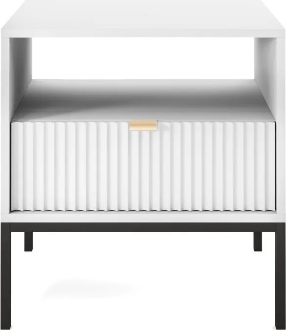 Nočný stolík Nova, biely