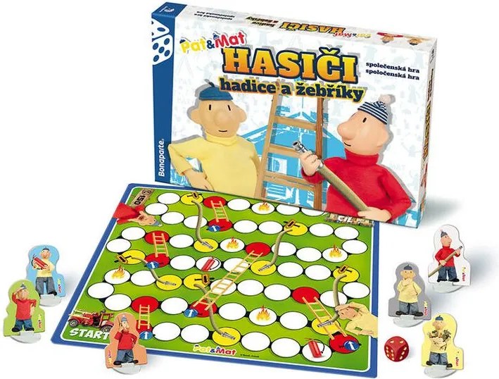 Spoločenská hra Pat a Mat HASIČI Hadice a rebríky