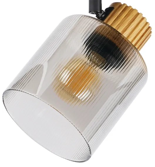 Brilagi - Bodové svietidlo HYGGE 4xE14/15W/230V čierna/dymová