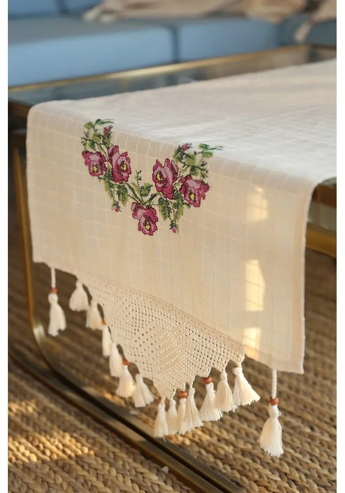 Bavlnený behúň na stôl 45x150 cm Cross - Oyo Concept