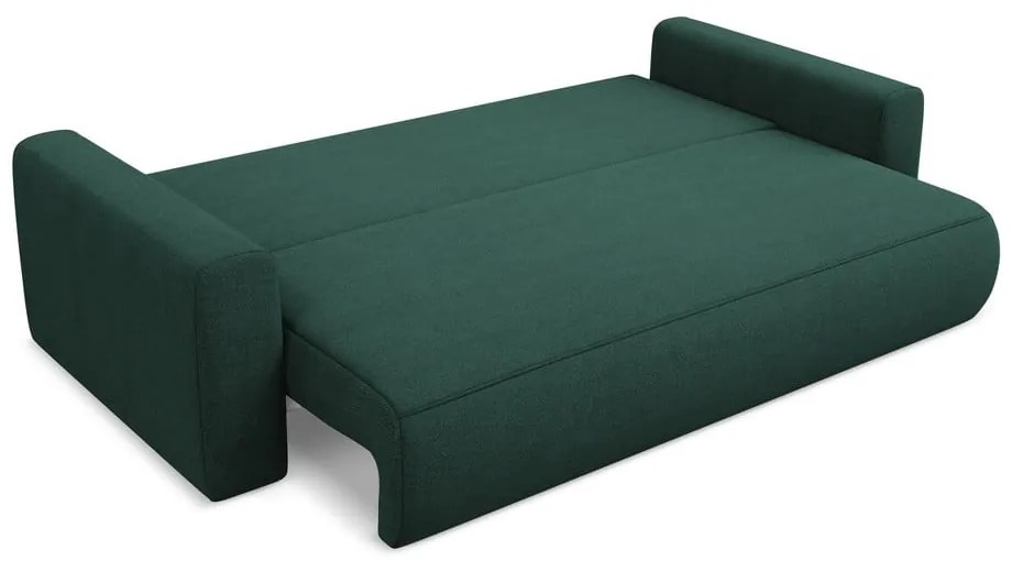 Zelená rozkladacia/s úložným priestorom pohovka 238 cm Kapua – Makamii