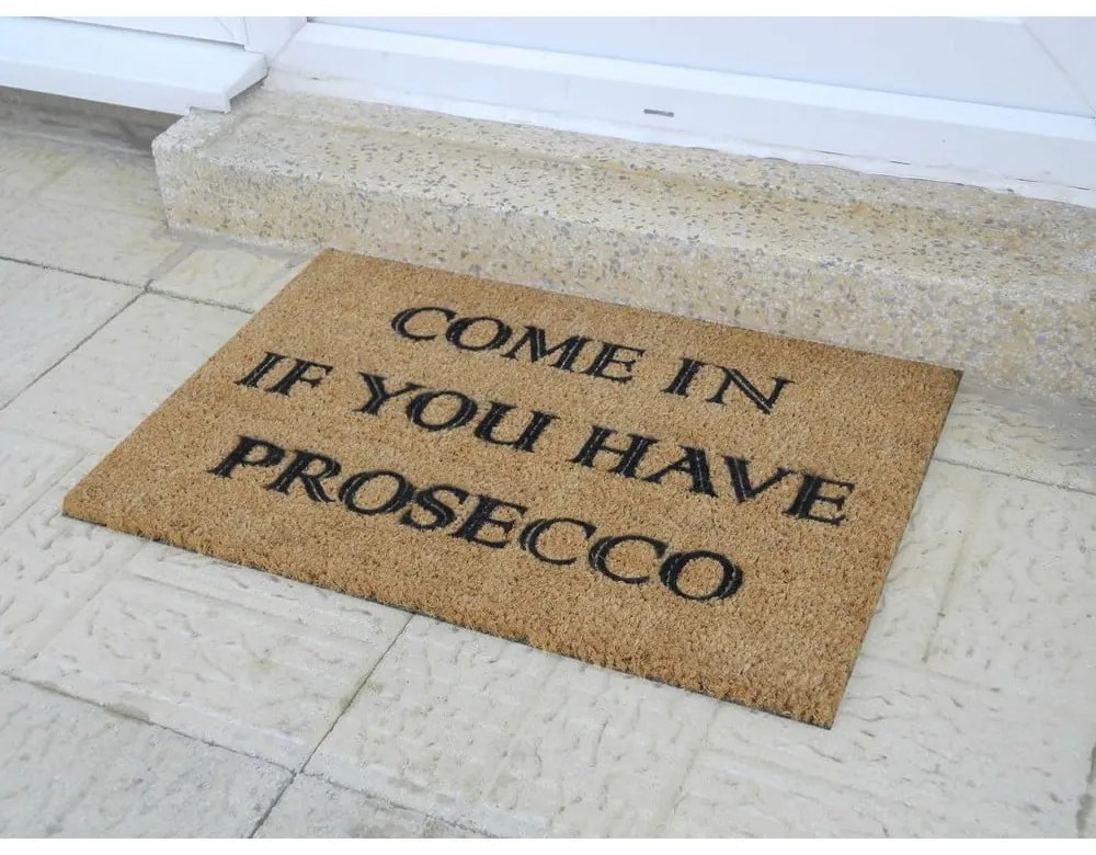 Rohožka z prírodného kokosového vlákna Artsy Doormats Prosecco, 40 x 60 cm