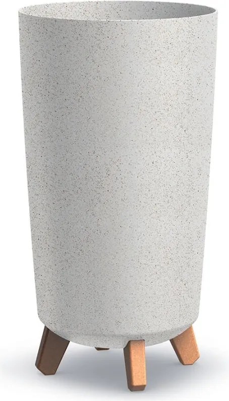 Vysoký kvetináč GRACIE TUBA SLIMECO biely