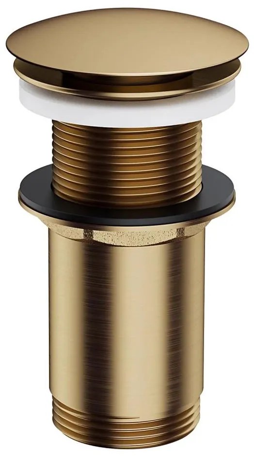 OMNIRES A716BR - Umývadlový výpust CLICK-CLACK pr. 6,6 cm kefovaná bronzová