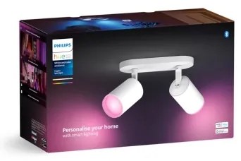 Philips - LED RGBW Stmievateľné bodové svietidlo Hue FUGATO 2xGU10/4,2W/230V biela