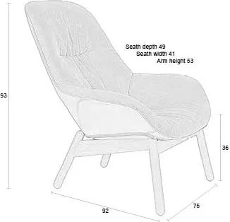 Béžové kreslo Duke – White Label