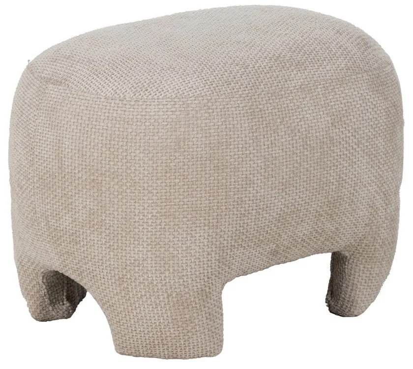 Béžový ženilkový taburet – Ixia