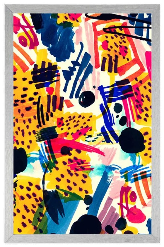 Plagát pop art abstrakcia - 60x90 silver