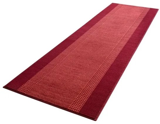 Hanse Home, Behúň Basic 102499, 80x350, červená, chodba / predsieň