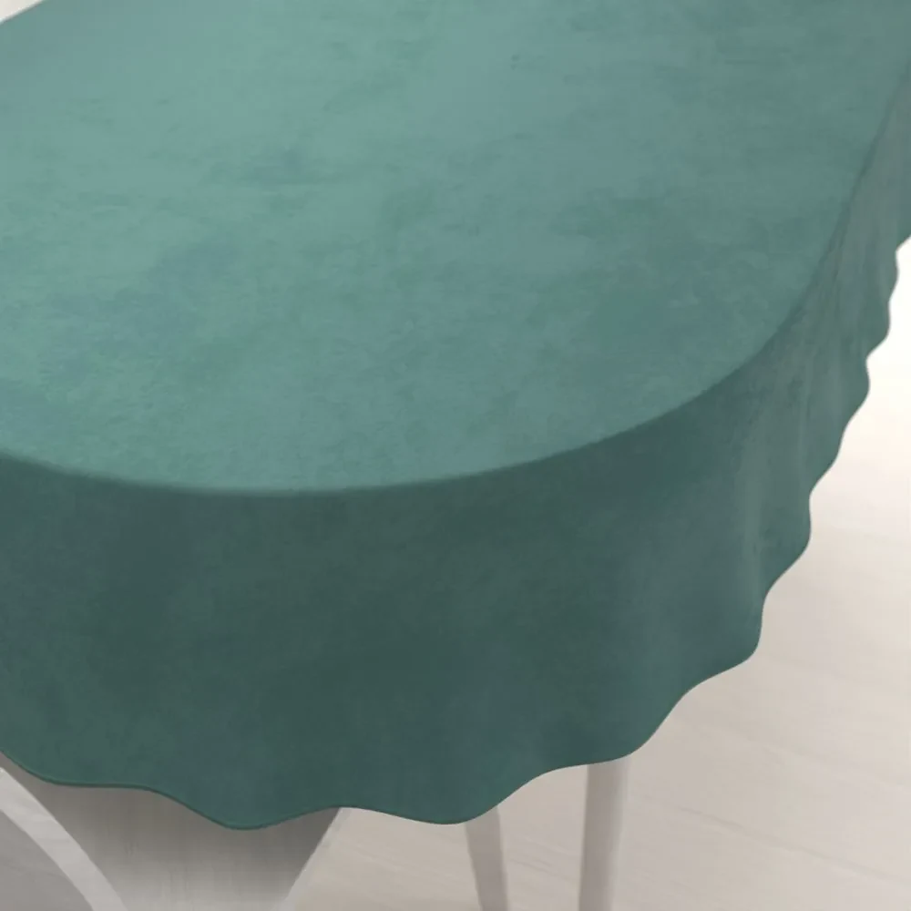 Biante Zamatový oválny obrus Velvet Prémium SVP-022 Ľadovo zelený 140x220 cm