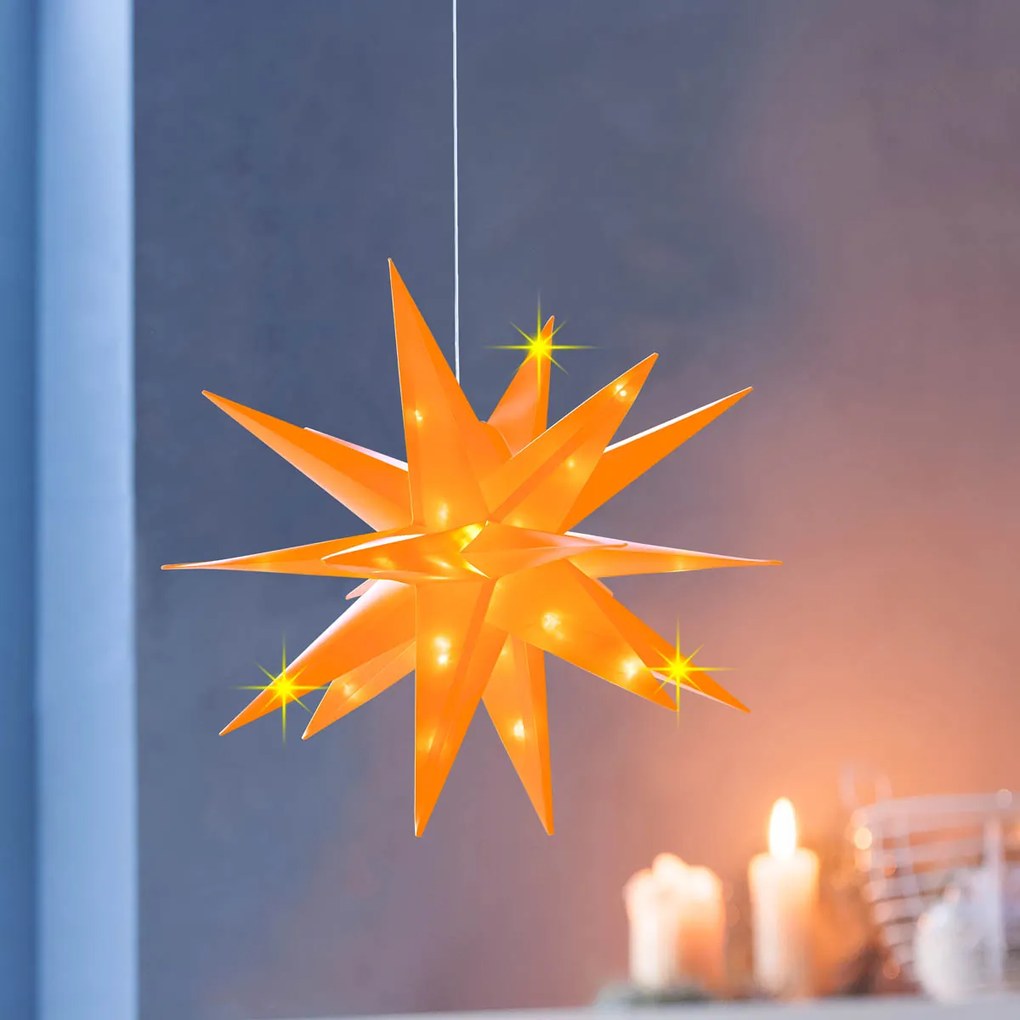 LED Hviezda Xmas, žltá