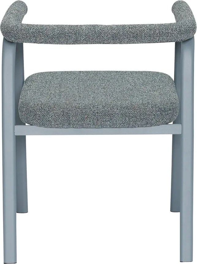 Sivé čalúnené jedálenské kreslá v súprave s podrúčkami 2 ks Ecto – Hübsch