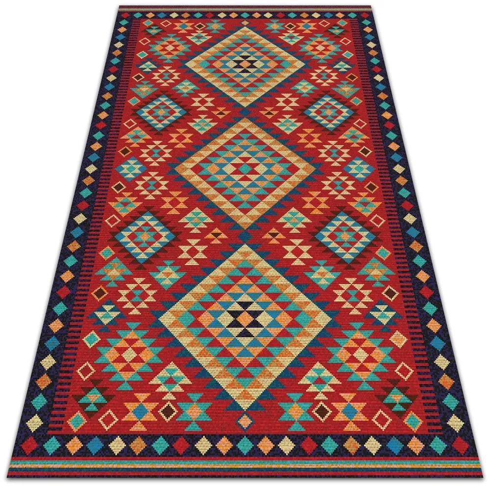 Krásny vonkajšie koberec Krásny vonkajšie koberec Retro farebné trojuholníky