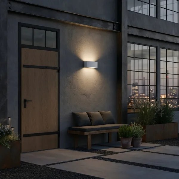 Ideal Lux - Vonkajšie nástenné svietidlo ANDROMEDA 1xE27/60W/230V IP55 šedá