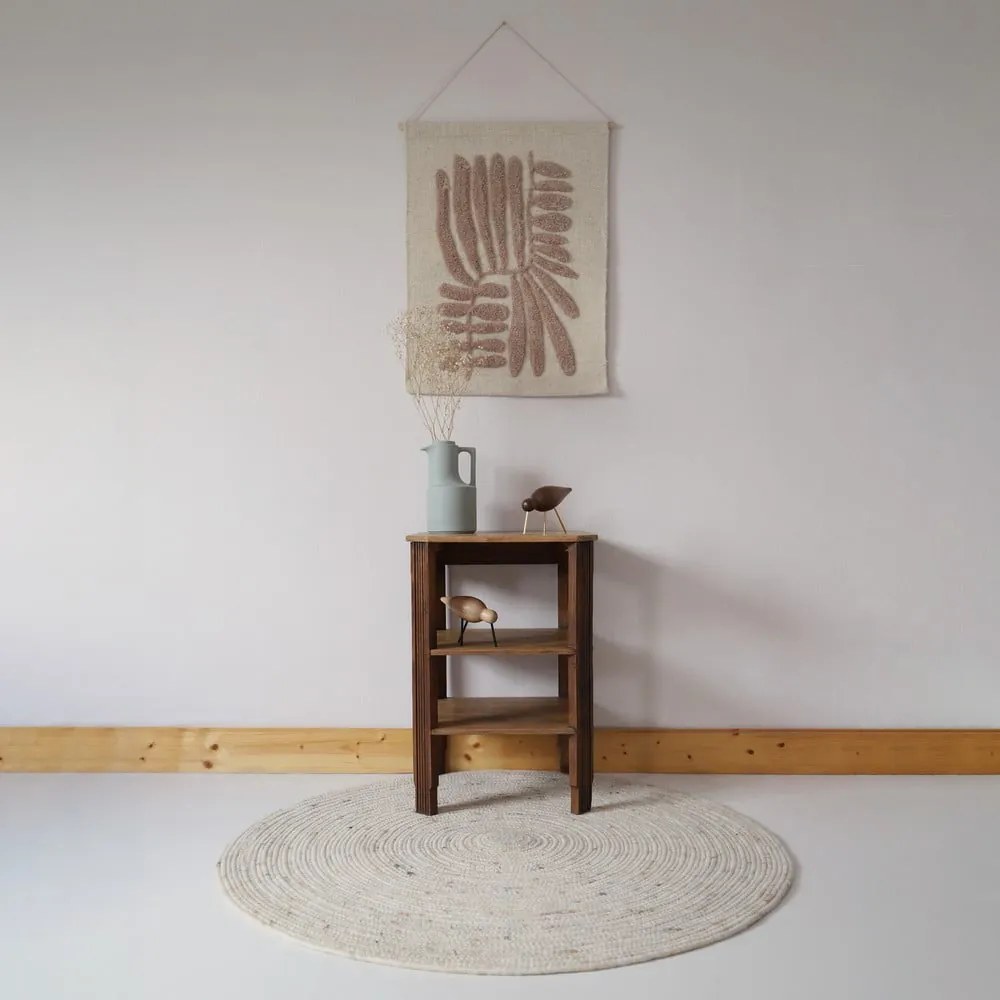 Krémový detský koberec ø 110 cm Neethu Avoine – Nattiot