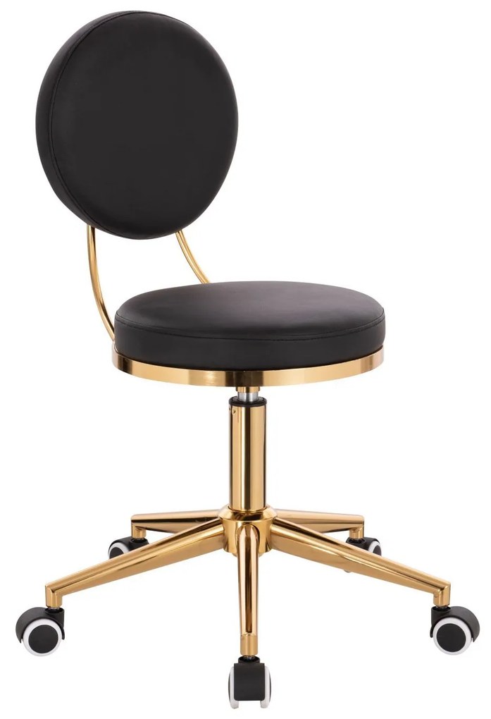 LuxuryForm DESIGN Taburet PORTO - čiernozlatý