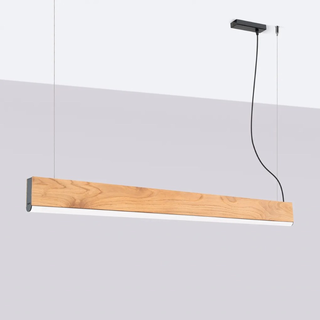 Závesné LED svietidlo Lykke 120, 1x LED 29w, 3000k, drevo