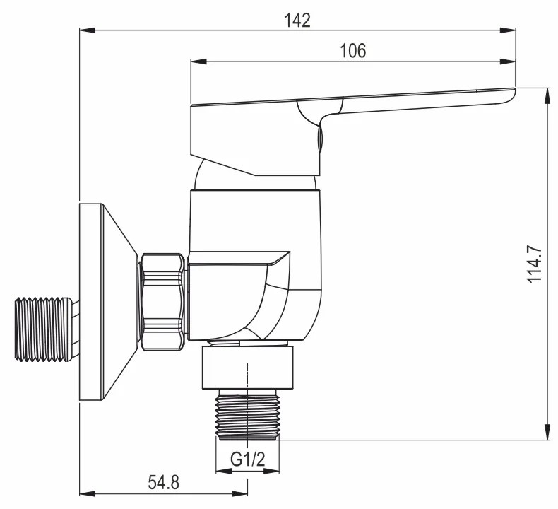 Mereo Mereo, Nástenná sprchová batéria100mm, so spŕch. súpravou, kompletný set, MER-CB610AZL