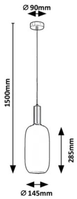 Rabalux - Luster na lanku 1xE27/60W/230V