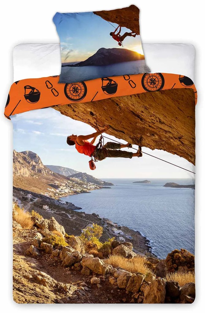 DETSKÉ BAVLNENÉ OBLIEČKY SPORT 160X200 CM, 1KS 70X80 CM VZOROVANÉ