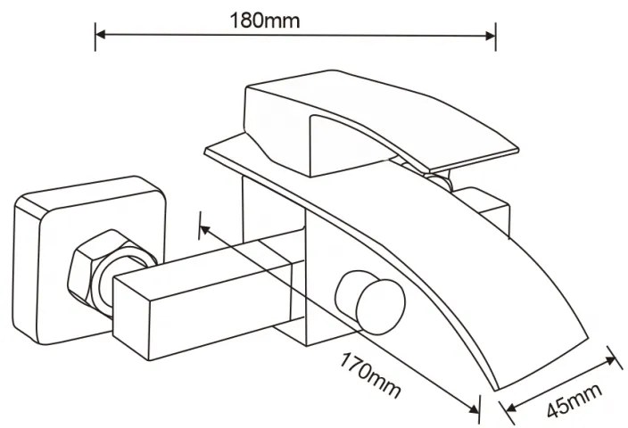 Mexen Aries, vaňová batéria, čierna matná, 744830-70