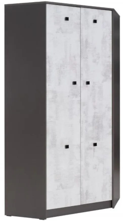 Rohová skriňa Tommy 4 grafit/enigma