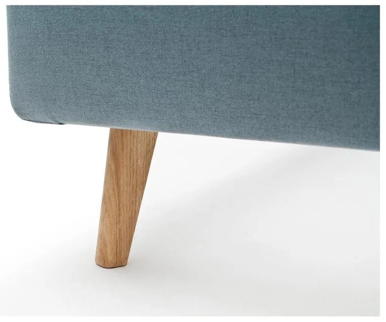 Sivomodrá čalúnená dvojlôžková posteľ bez roštu 180x200 cm Mattis – Meise Möbel