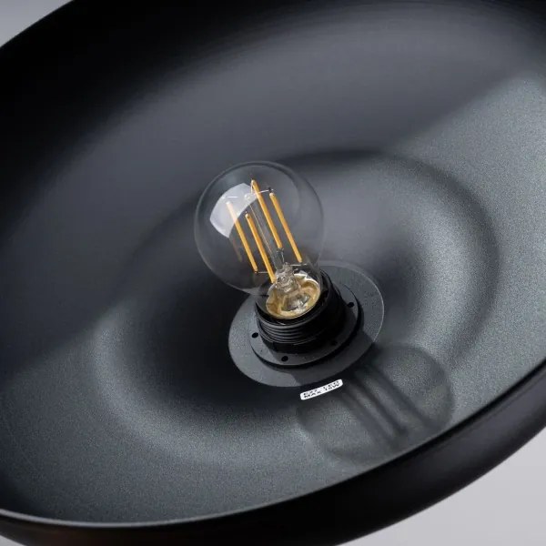 Sollux SL.1324 - Luster na lanku INDY 1xE27/15W/230V pr. 38 cm čierna