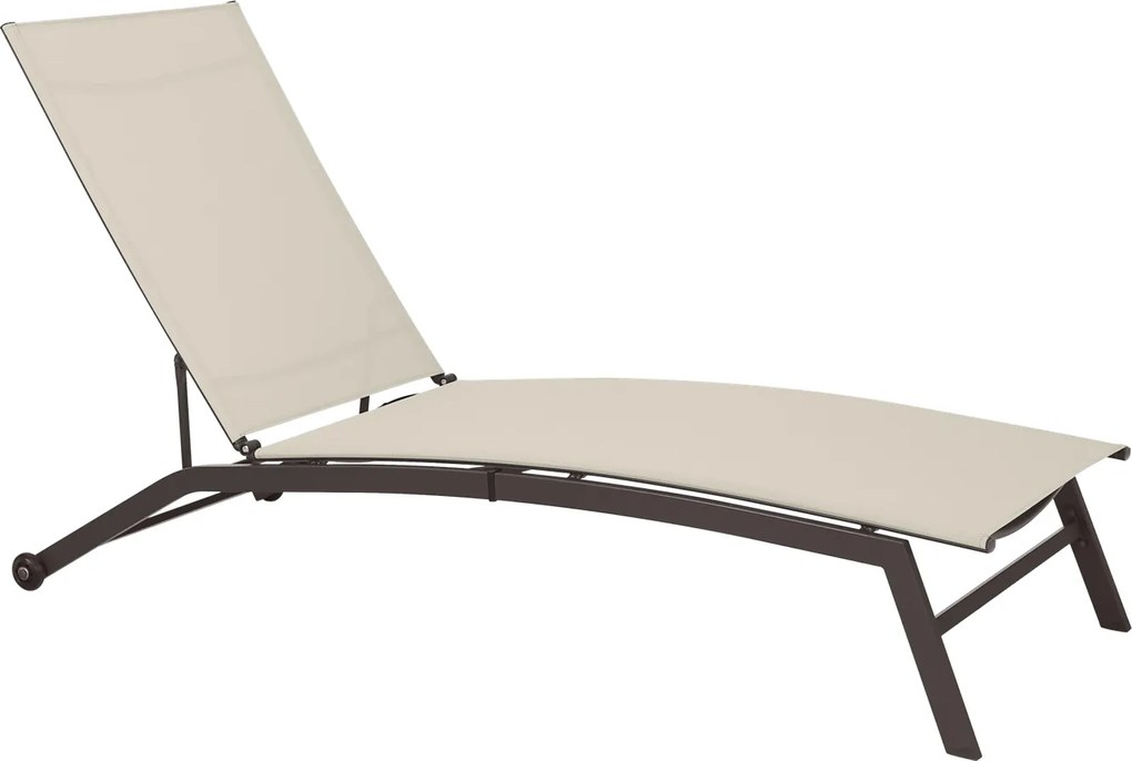 CH Záhradné polohovateľné lehátko Vega - béžová