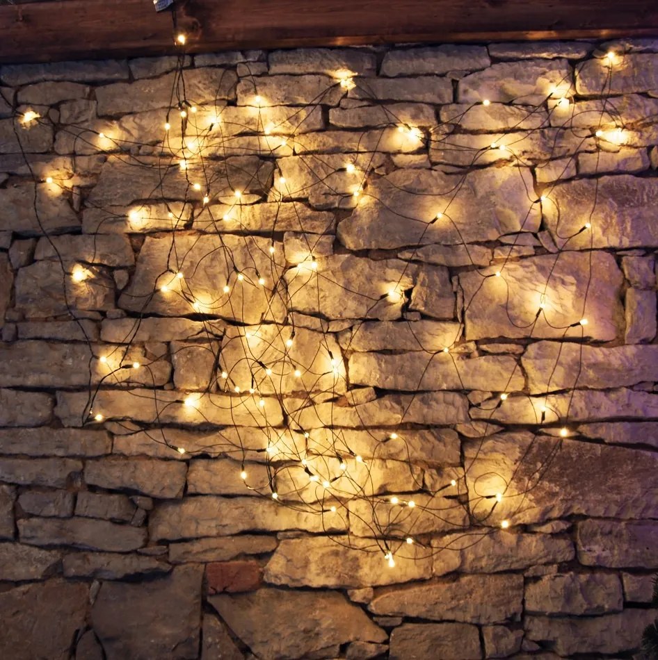 DECOLED Svetelná sieť LED Hobby Line, 2x 1,5 m, teplá biela, 90 diód