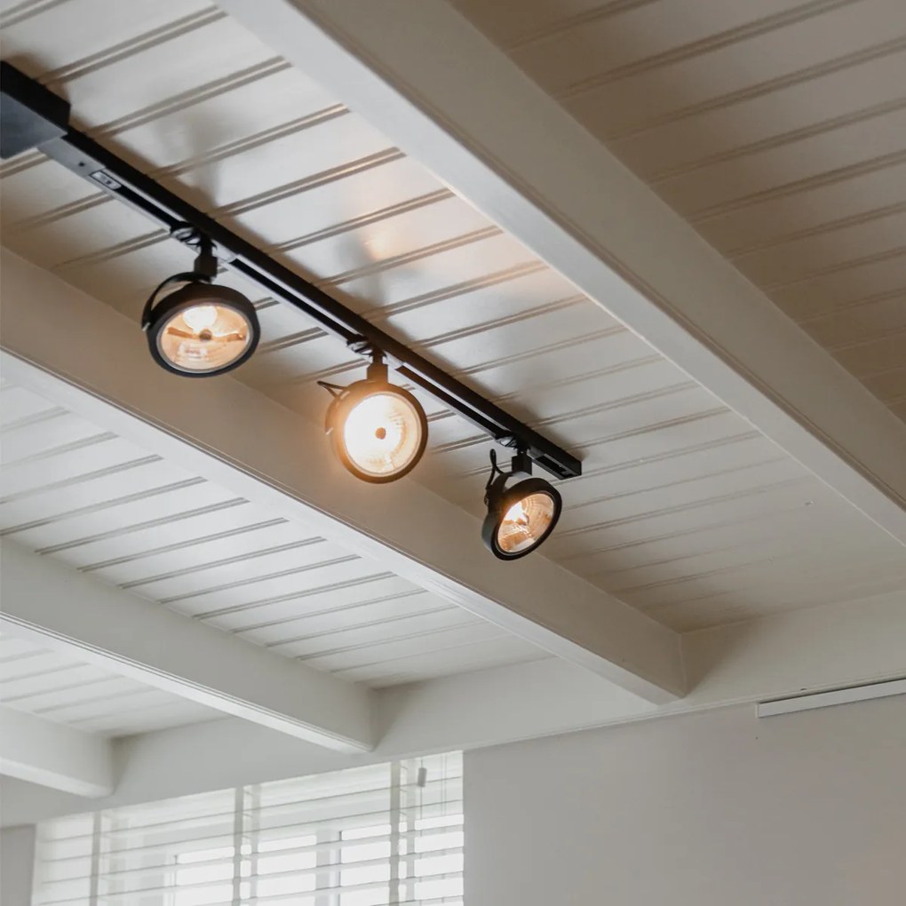 Koľajnicový systém s 3 bodmi čierny 1-fázový - Go