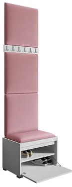Nábytok do predsiene Leon 60 VII (biela + ekokoža Soft 017). Vlastná spoľahlivá doprava až k Vám domov. 1059579
