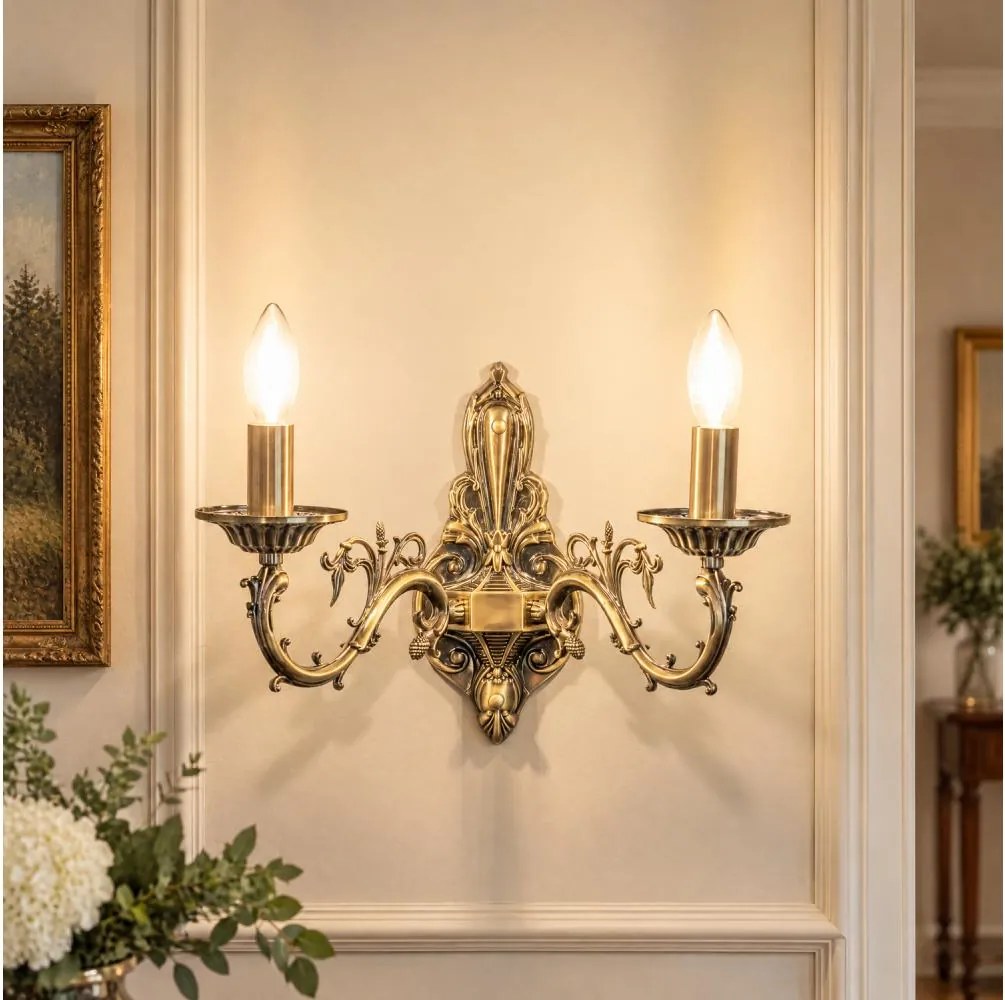 BRILAGI - Nástenná lampa CLASSIC 2xE14/10W/230V mosadz