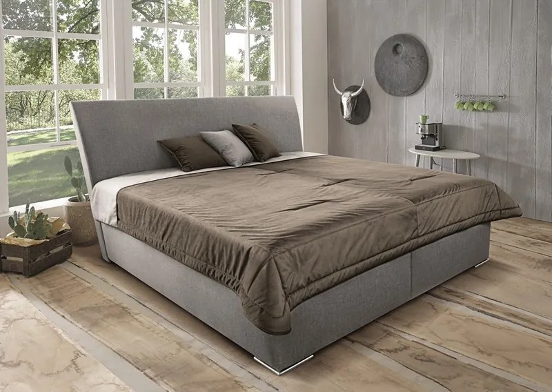 Posteľ Monte 180x200 cm, béžová tkanina