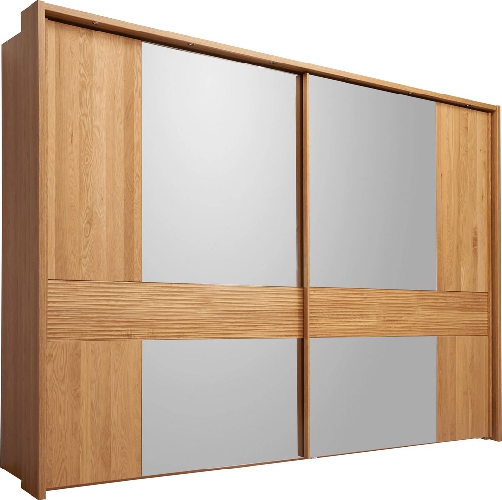 XXXLutz ŠATNÍ SKŘÍŇ SE ZRCADLEM, dub, farba duba, 250/236/67 cm Dieter Knoll - Skrine - 000442007264