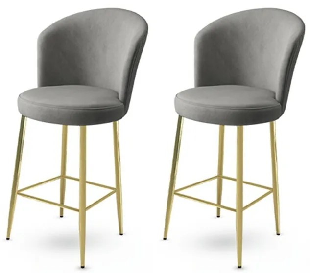 Sada barových stoličiek Alte Grey and Gold, 2 ks
