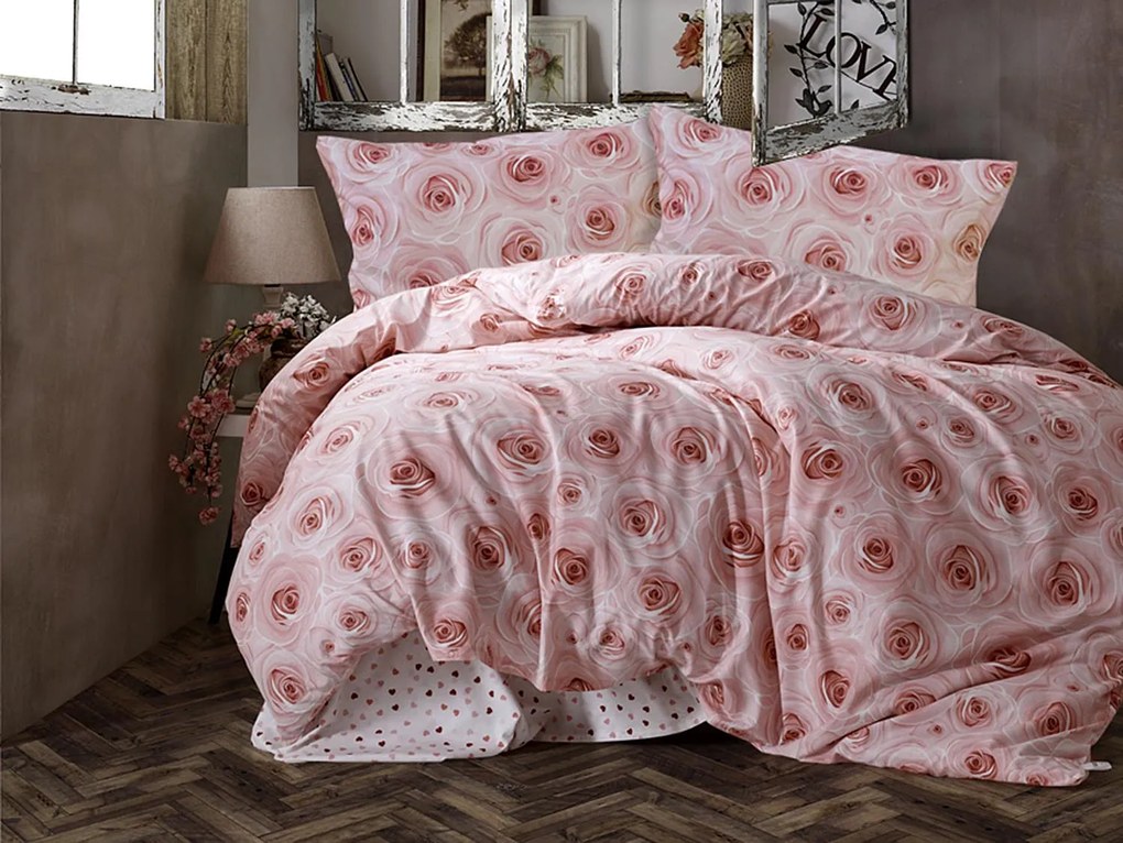 BAVLNENÉ POSTEĽNÉ OBLIEČKY COTTONLOVE EXCLUSIVE ROMANS 160X200 CM, 2KS 70X80 CM VZOROVANÉ