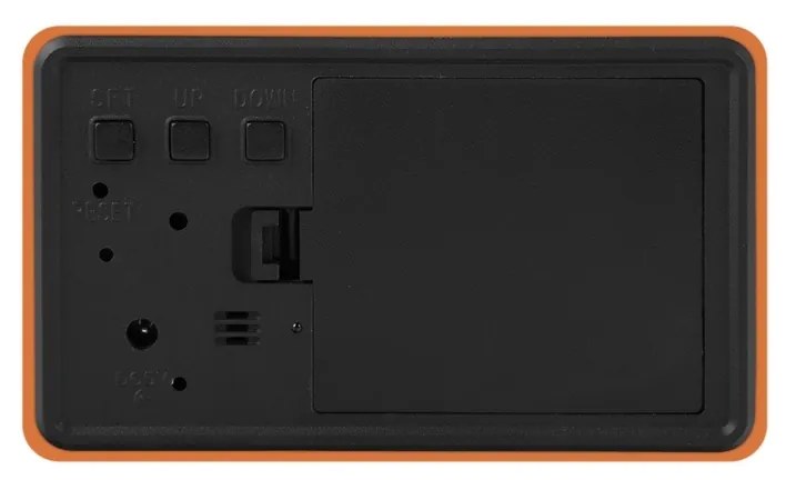Karlsson 5983OR dizajnové LED hodiny s budíkom oranžová, 10 cm