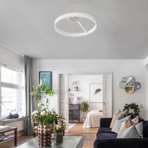 LED Stmievateľný prisadený luster LED/86W/230V 3000-6500K biela + diaľkové ovládanie