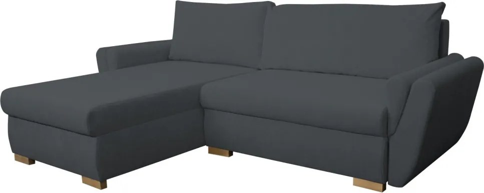 Rohová sedačka Helvetius, tmavo šedá látka